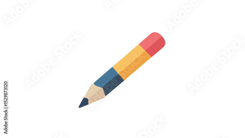 Vibrant Colored Pencils Icon in Flat Design Vector Illustration