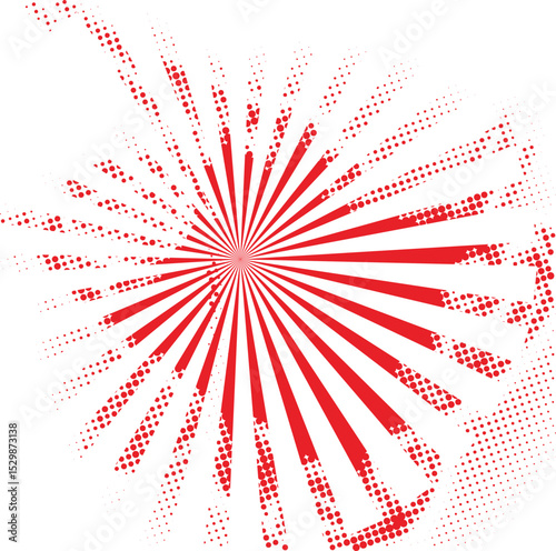 abstract color grunge burst vector idea design red white dot
