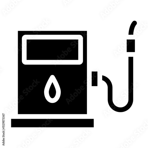 Fuel Station Vector Glyph Icon Design