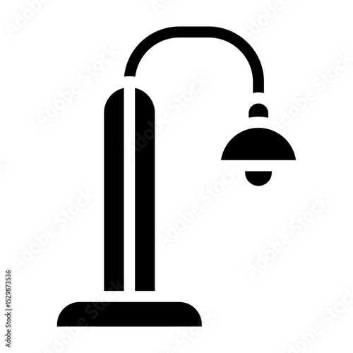 Street Lamp Vector Glyph Icon Design