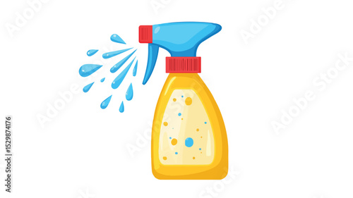 Cleanliness and Hygiene Concept with Disinfectant Spray Icon on Transparent Background