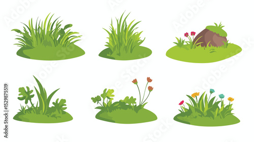 Vibrant Green Grass Vector Design for Creative Projects