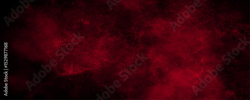 Grainy and grunge dark scarlet red watercolor vector art background. Red grunge paper texture with painting soft textured on wet white paper vector. Red grunge dark red and black textured painted art.