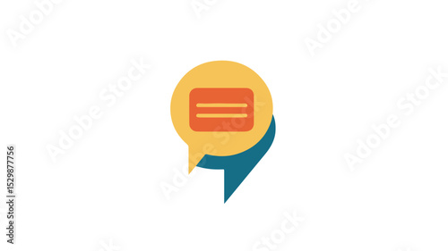 News Speech Bubble Flat Icon Vector Illustration