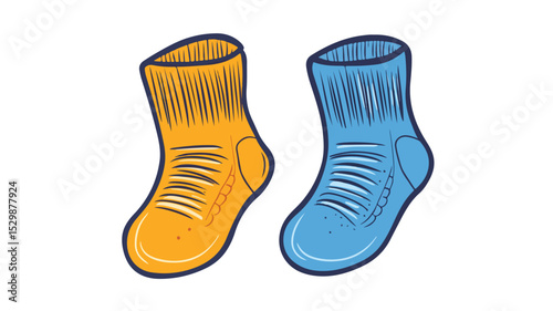 Stylish Pair of Socks Vector Illustration for Fashion Designers and Clothing Brands