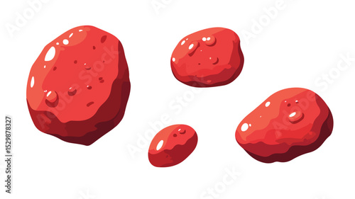 Detailed Illustration of Isolated Red Blood Cells Vector