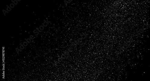 Abstract Black Background with Shining Silver Glitter Sparkle Illustration