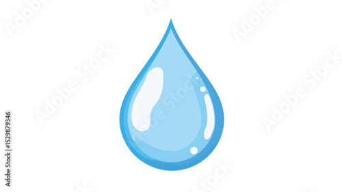 Water Drop Flat Icon Vector Illustration Isolated - Professional Use