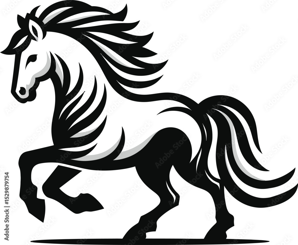 Fototapeta premium Vector illustration of a Horse