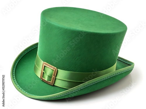 Vibrant Kelly Green Top Hat A Classic Accessory for St. Patrick's Day and Beyond