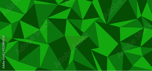 Green Polygon Geometric Abstract Background Texture
