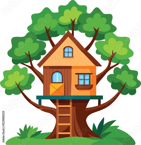 house in the forest, isometric view of a residential building, isometric view of a modern building, 