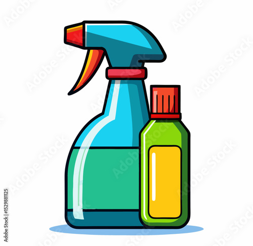 Cleaning surface with spray