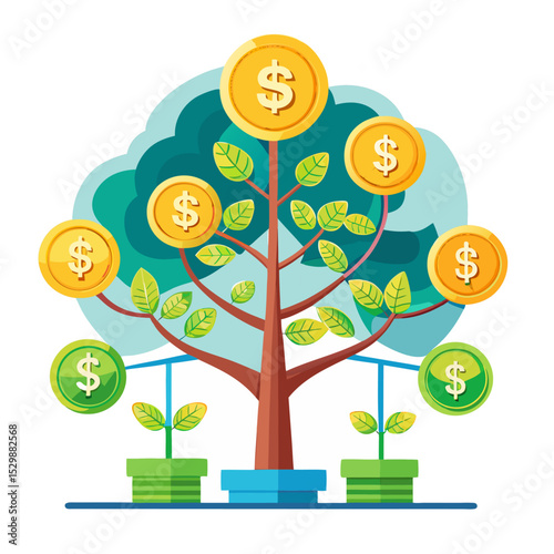 Dollar growth tree concept