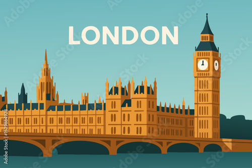 Big Ben and Houses of Parliament Sunset View