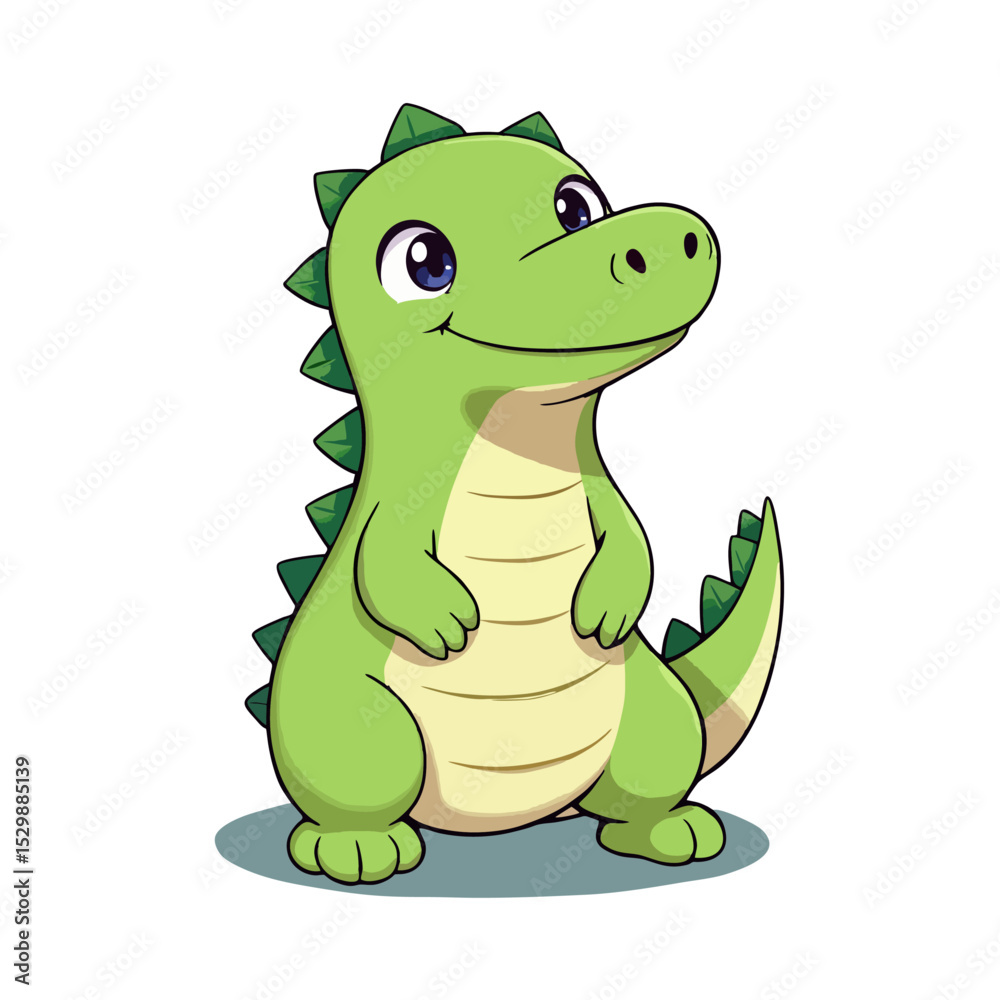 Fototapeta premium Cute Baby Crocodile Clipart 10