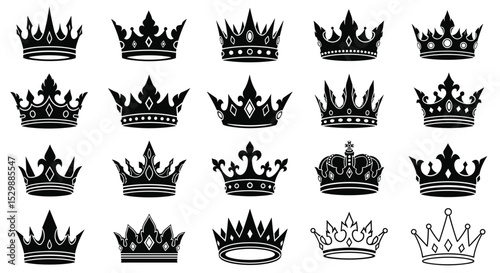 A Collection of Ornate Crowns Representing Royalty Power and Nobility Across History and Culture