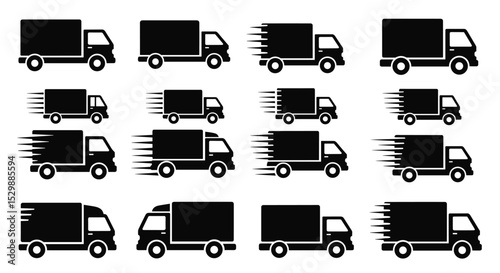 Efficient Delivery Services A Fleet of Trucks Ready to Transport Goods Fast