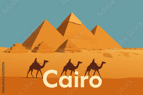 Pyramids of Giza at Dawn with Camel Ride