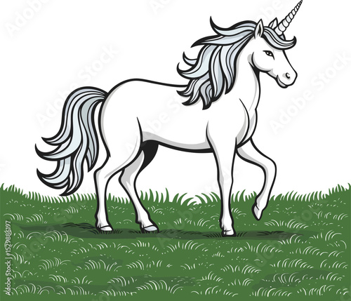 vector illustration a unicorn