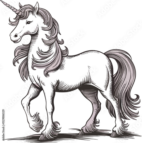 vector illustration a unicorn