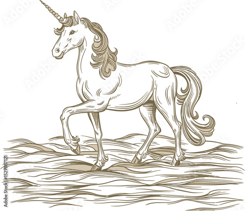 vector illustration a unicorn
