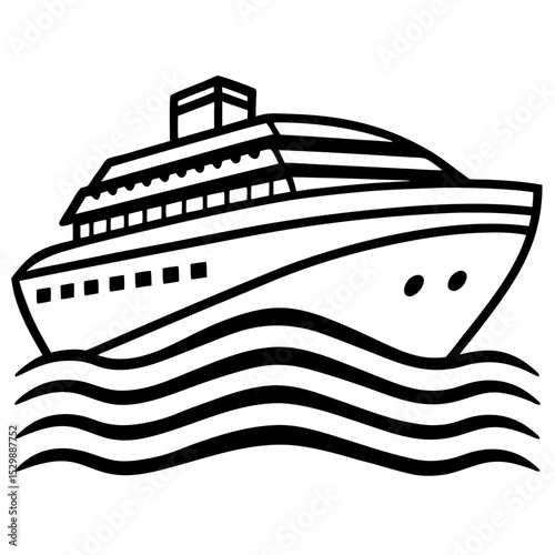 cruise ship vector