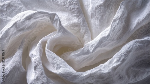 Wallpaper Mural Close-up of a swirled white fabric. Torontodigital.ca