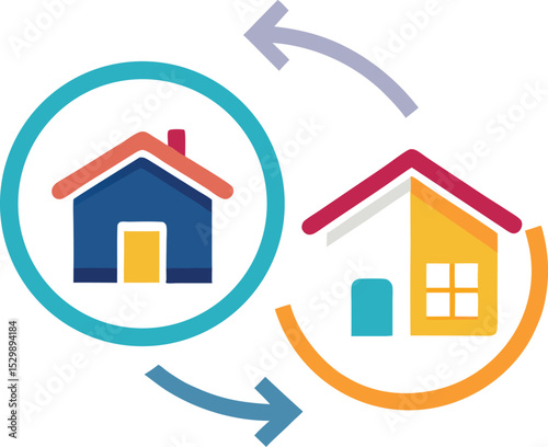 House Swap illustration vector design