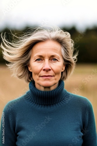 European senior woman portrait