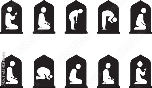 Prayer Mat Icon – Editable Vector, Flat Style Religious Symbol