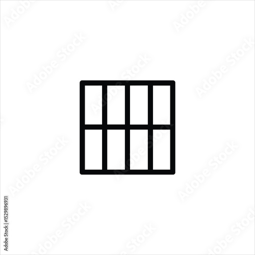 Prison Bars Jail Cell Line Icon