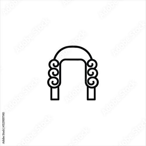 Judge Wig Barrister Line Icon