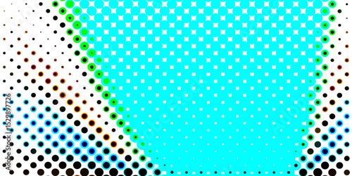 Multicolor of seamless circle monochrome texture pop art overlay dotted halftone background, trendy texture with colorful cover design template pattern paper color halftone with geometric background.