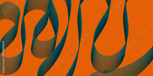 Violet and red orange color effect modern and futuristic glowing line geometric curve shape with blend effect texture background, abstract color flowing wave with stylized blended line art background.