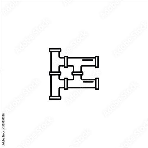 Interconnected Pipes Pipeline Icon