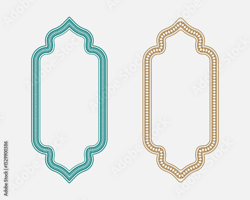 Islamic text box frame art pack floral border templates botanical cover set for eid mubarak 