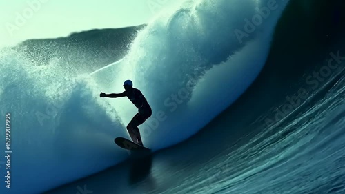 Wallpaper Mural Surfer riding a large wave (3) Torontodigital.ca