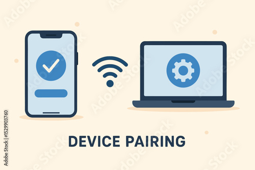 Digital device pairing: smartphone and laptop wireless connection technology