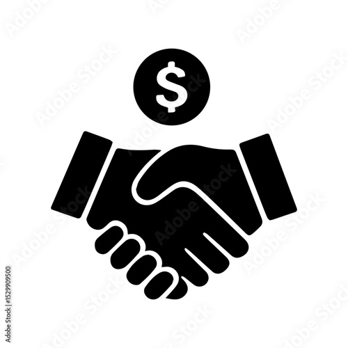 Icon of a Business Deal and Financial Agreement illustrating commerce dynamics and partnerships