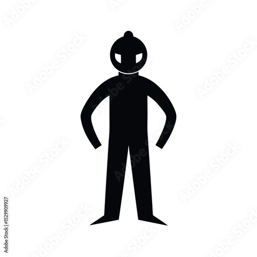 Jumpsuit Black Silhouette Illustration