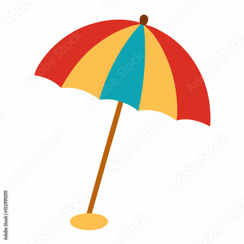 colorful umbrella isolated on white
