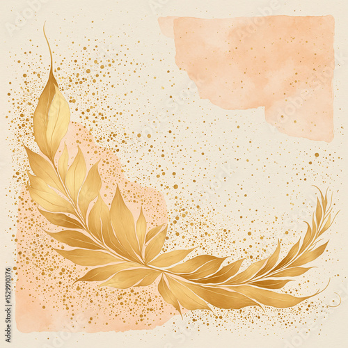 Thai Gold Foil on Natural Paper