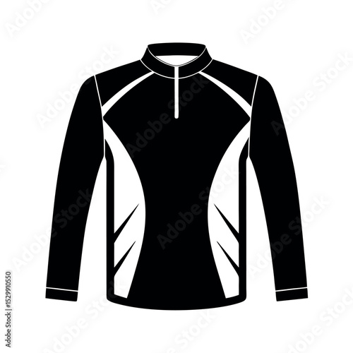 Long Sleeve Shirt Black Silhouette Design