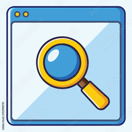 Magnifying glass search icon vector illustration symbol