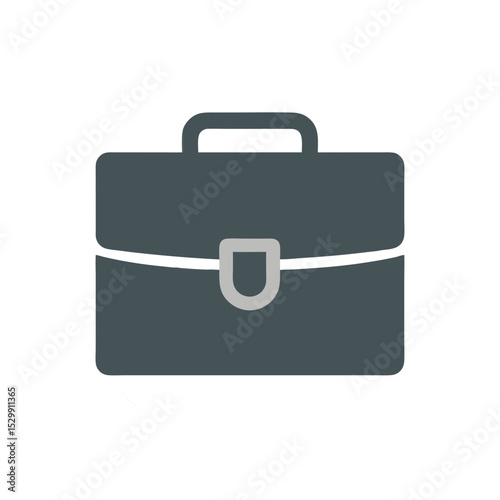 Minimalist Briefcase Icon Vector