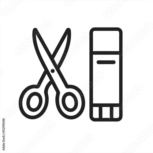 Scissors and Glue Craft Icon