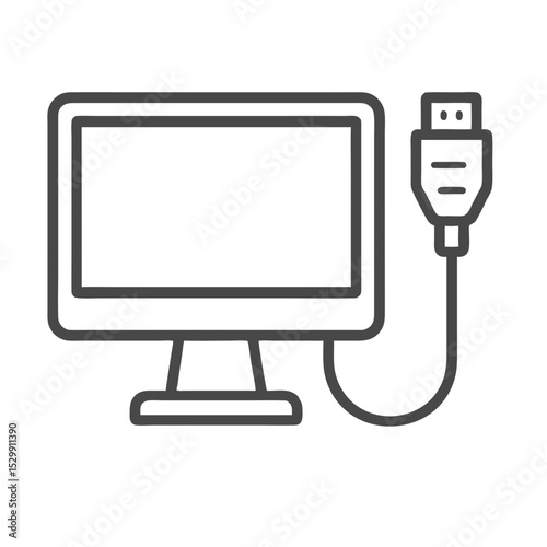 HDMI Computer Monitor Icon