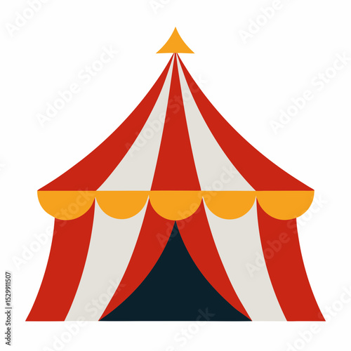 circus tent isolated on white