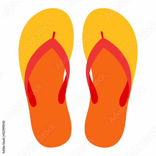 orange flip flops
